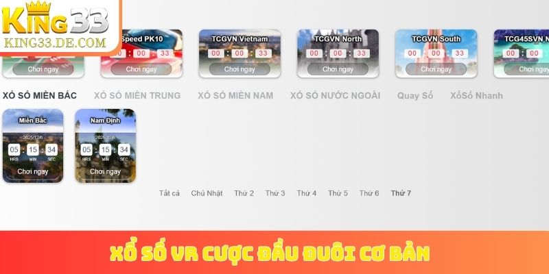 Xổ số VR cược đầu đuôi cơ bản